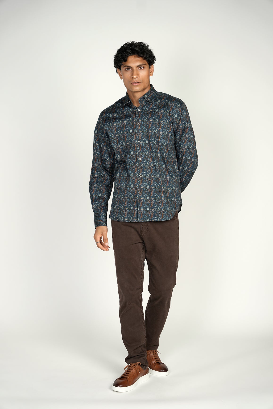 Teal with Paisley Pattern Signature Collection
