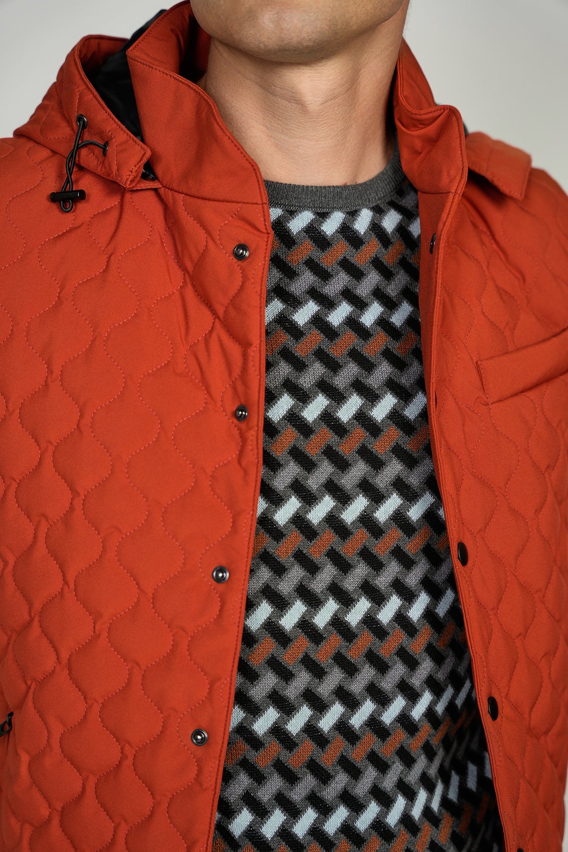 Orange Waterproof Quilted Vest