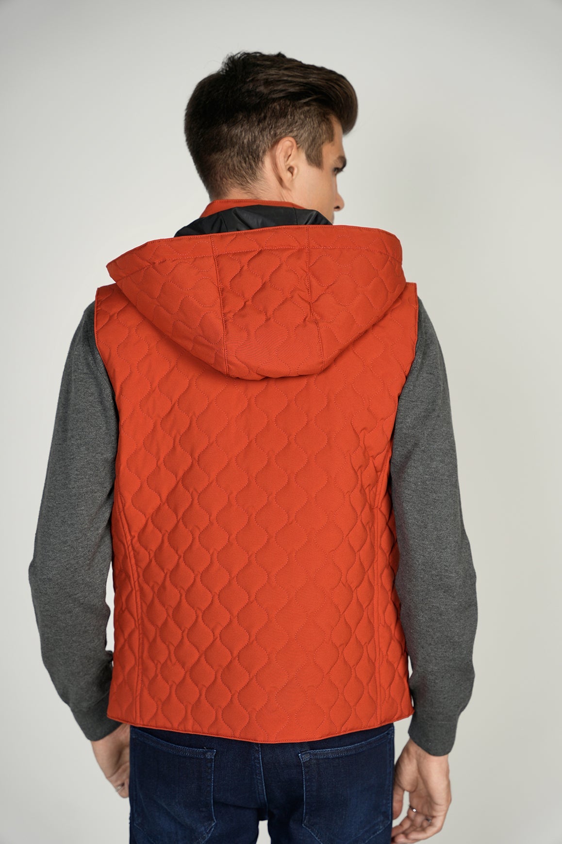Orange Waterproof Quilted Vest