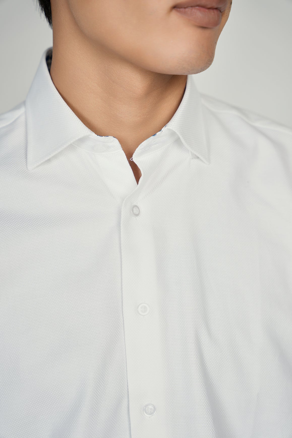 White Jacquard Shirt Signature Collection (Big & Tall)