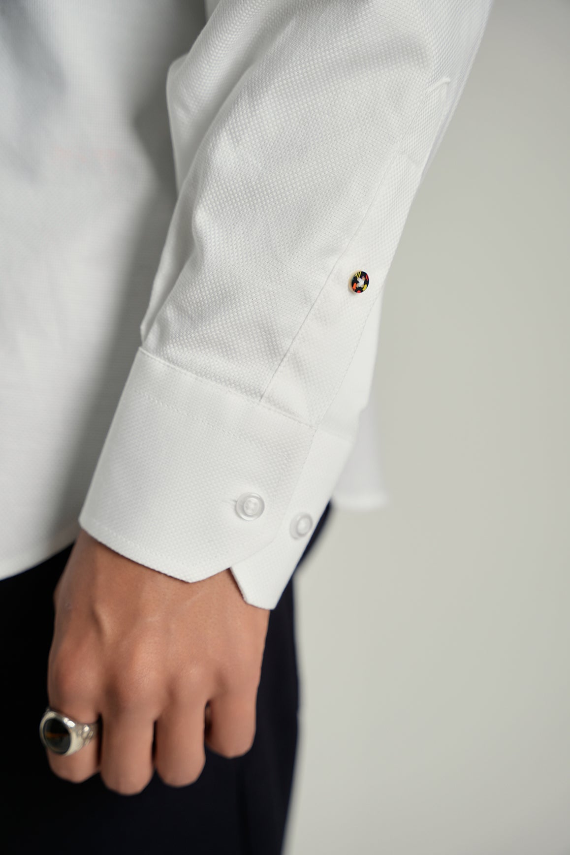 White Jacquard Shirt Signature Collection (Big & Tall)