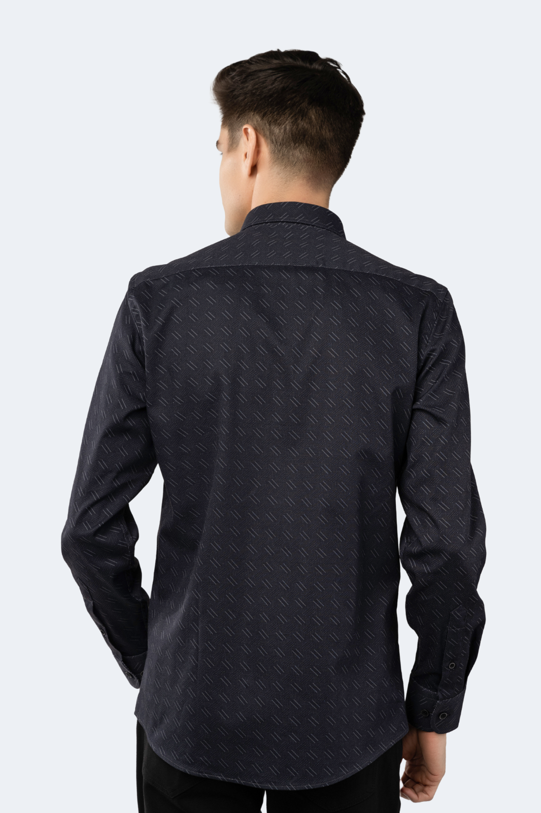 Leo Black Jacquard with Grey Daggers and Dots Shirt