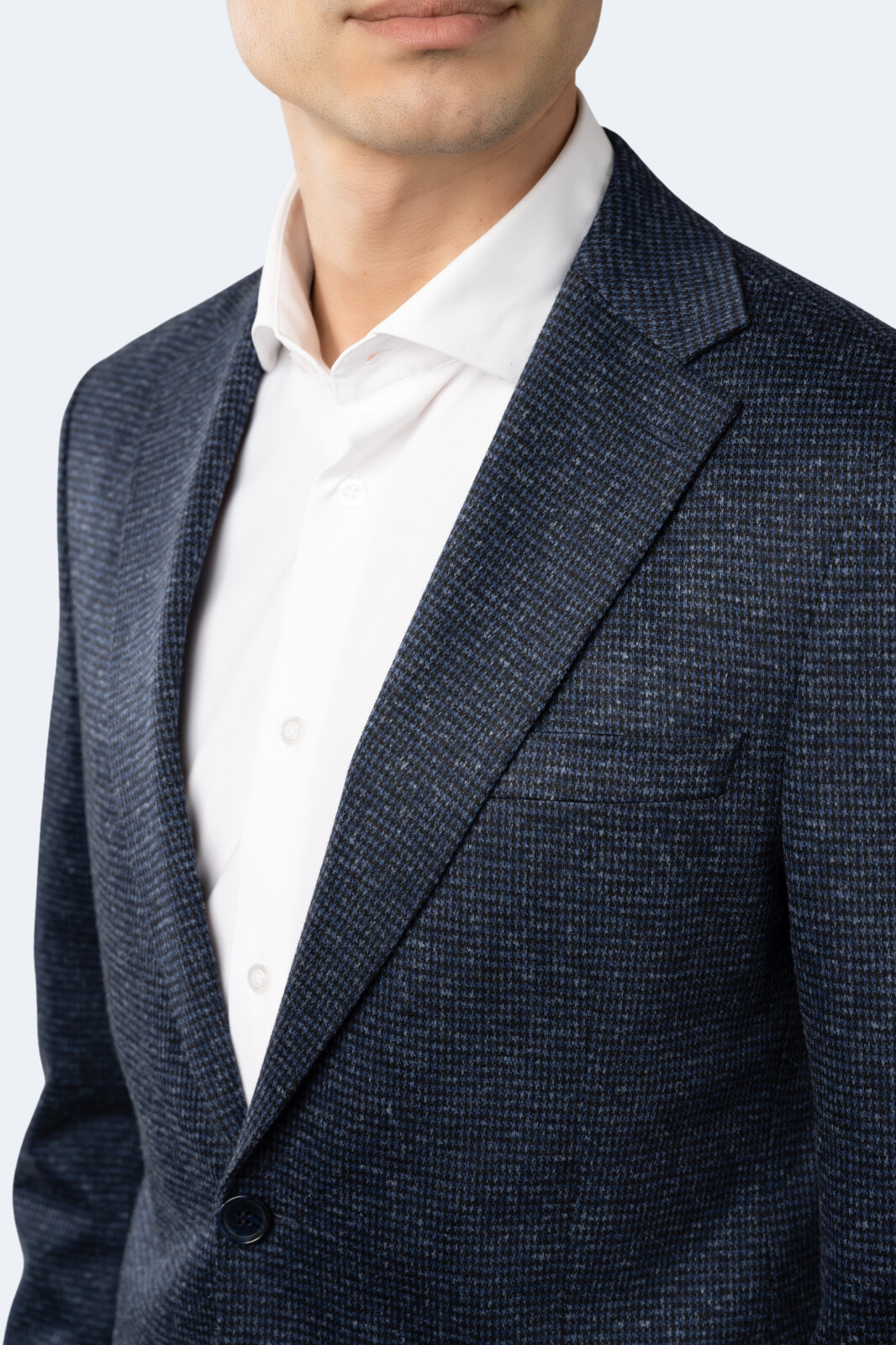 Blue and Black Houndstooth Sport Coat