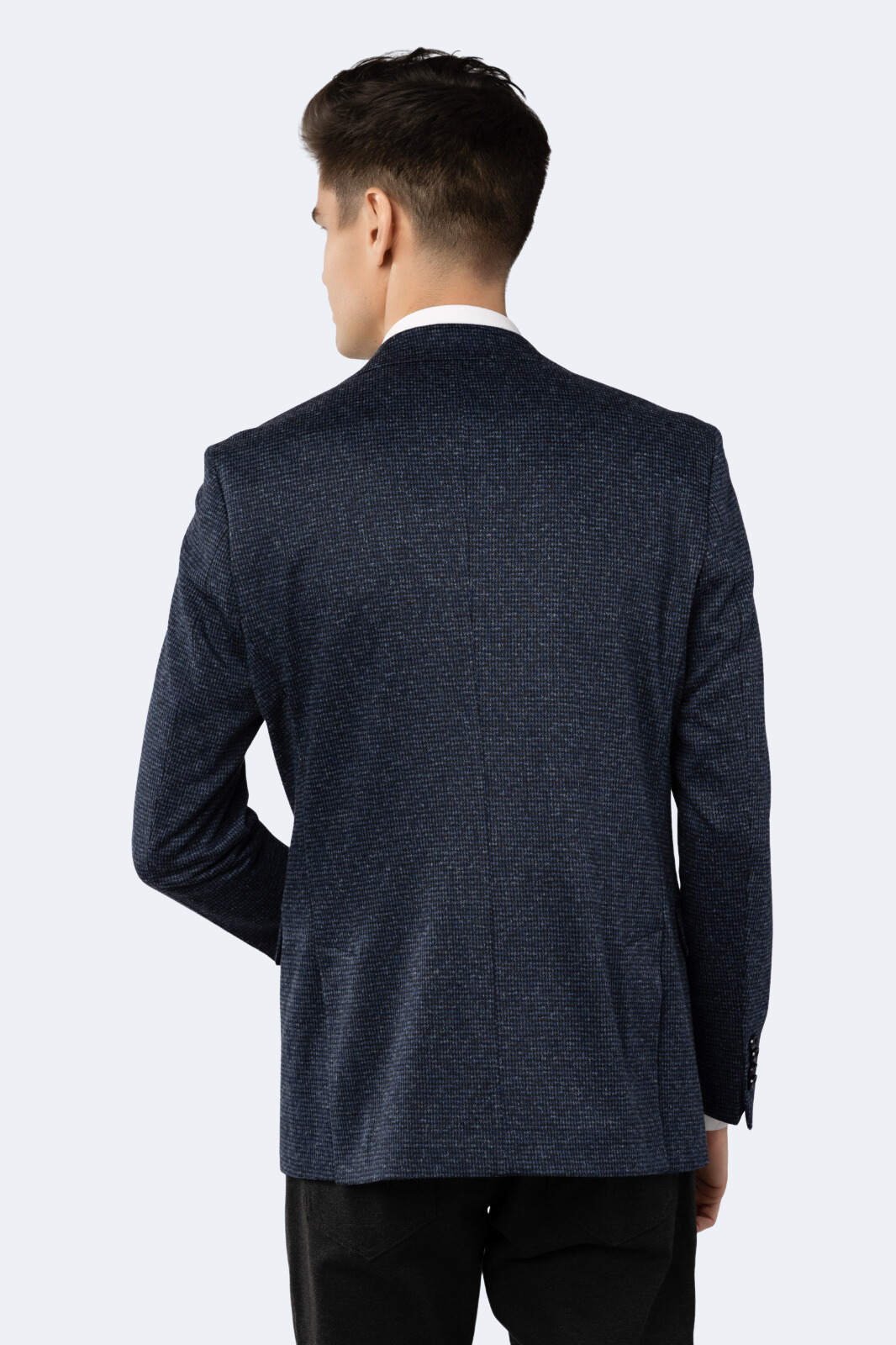 Blue and Black Houndstooth Sport Coat