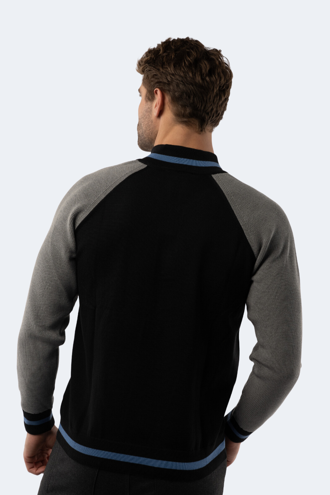 Grey-Black Quarter Zip