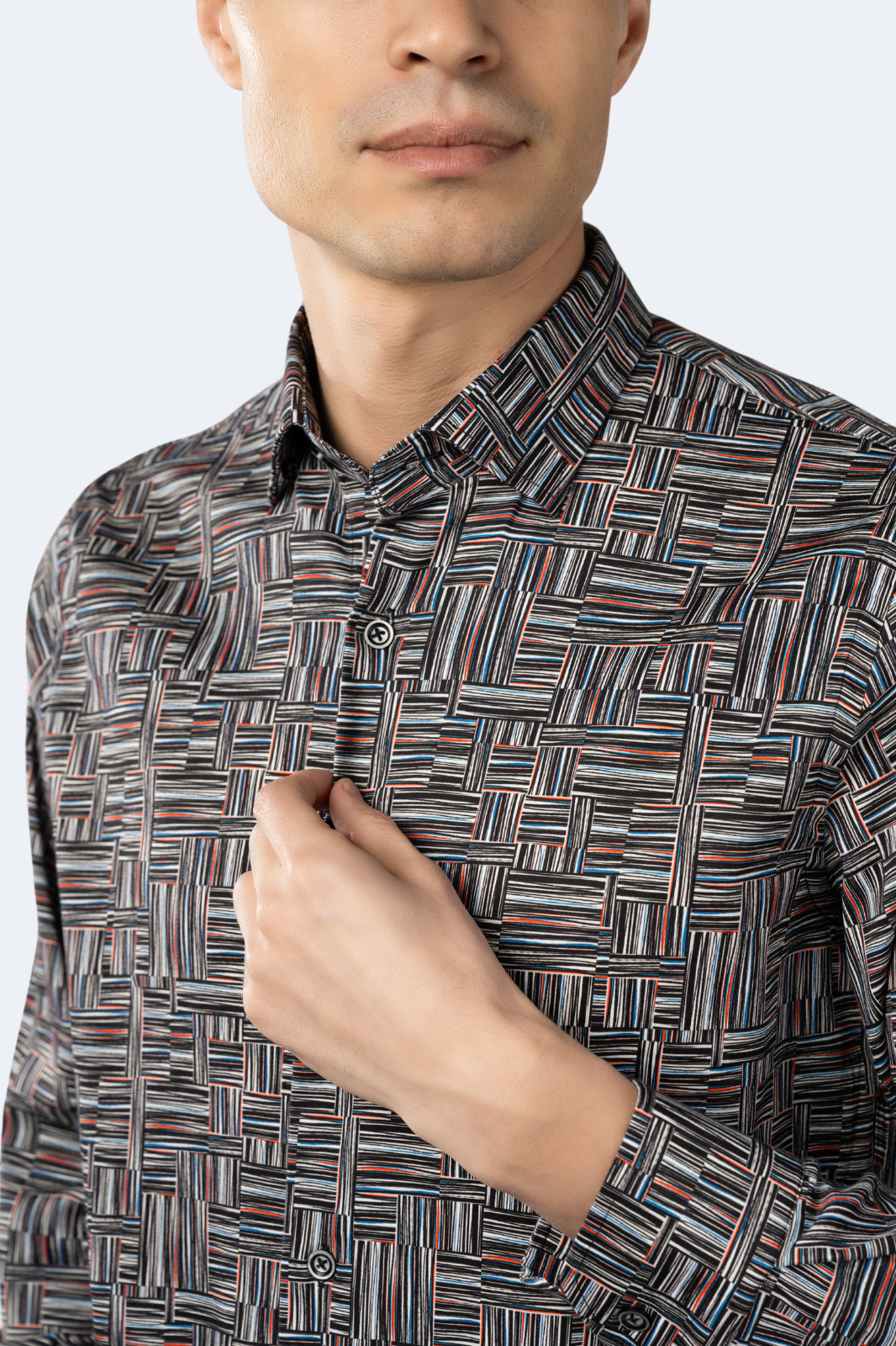 Interval Daggers of Black, White, Blue and Red Marks Shirt