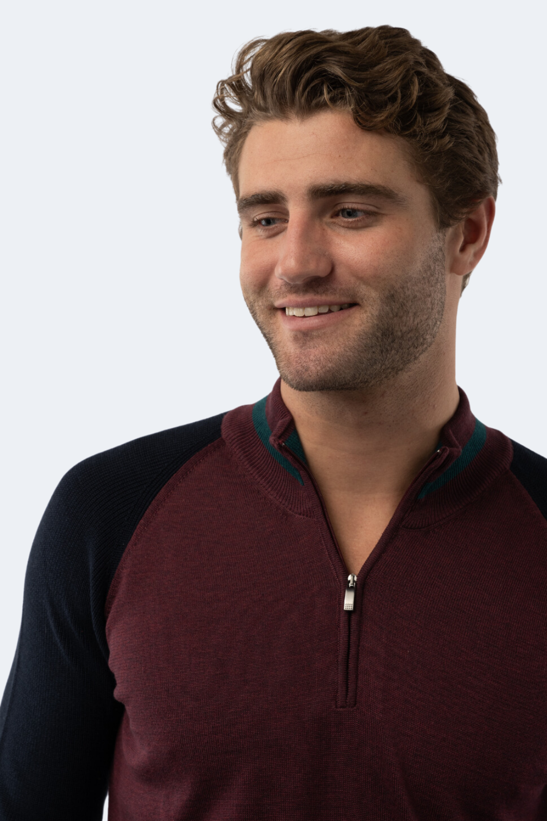 Melange Burgundy Quarter Zip