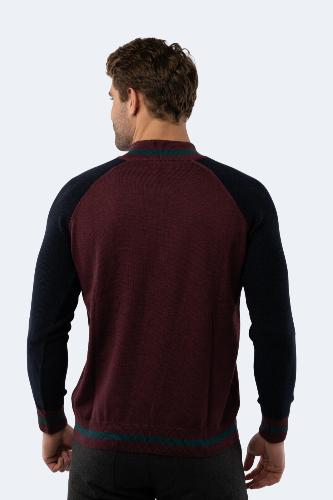 Melange Burgundy Quarter Zip