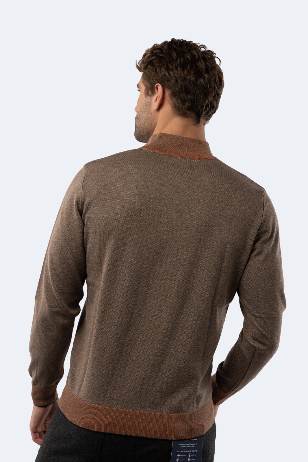 Melange Mink and Chestnut Quarter Zip