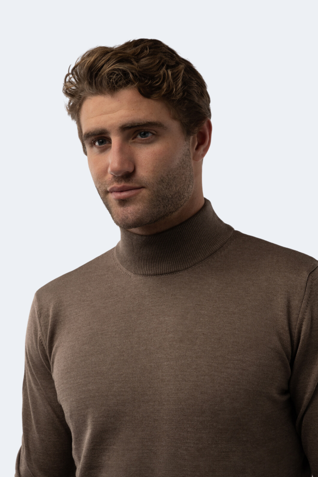 Melange Mink Mockneck Sweater