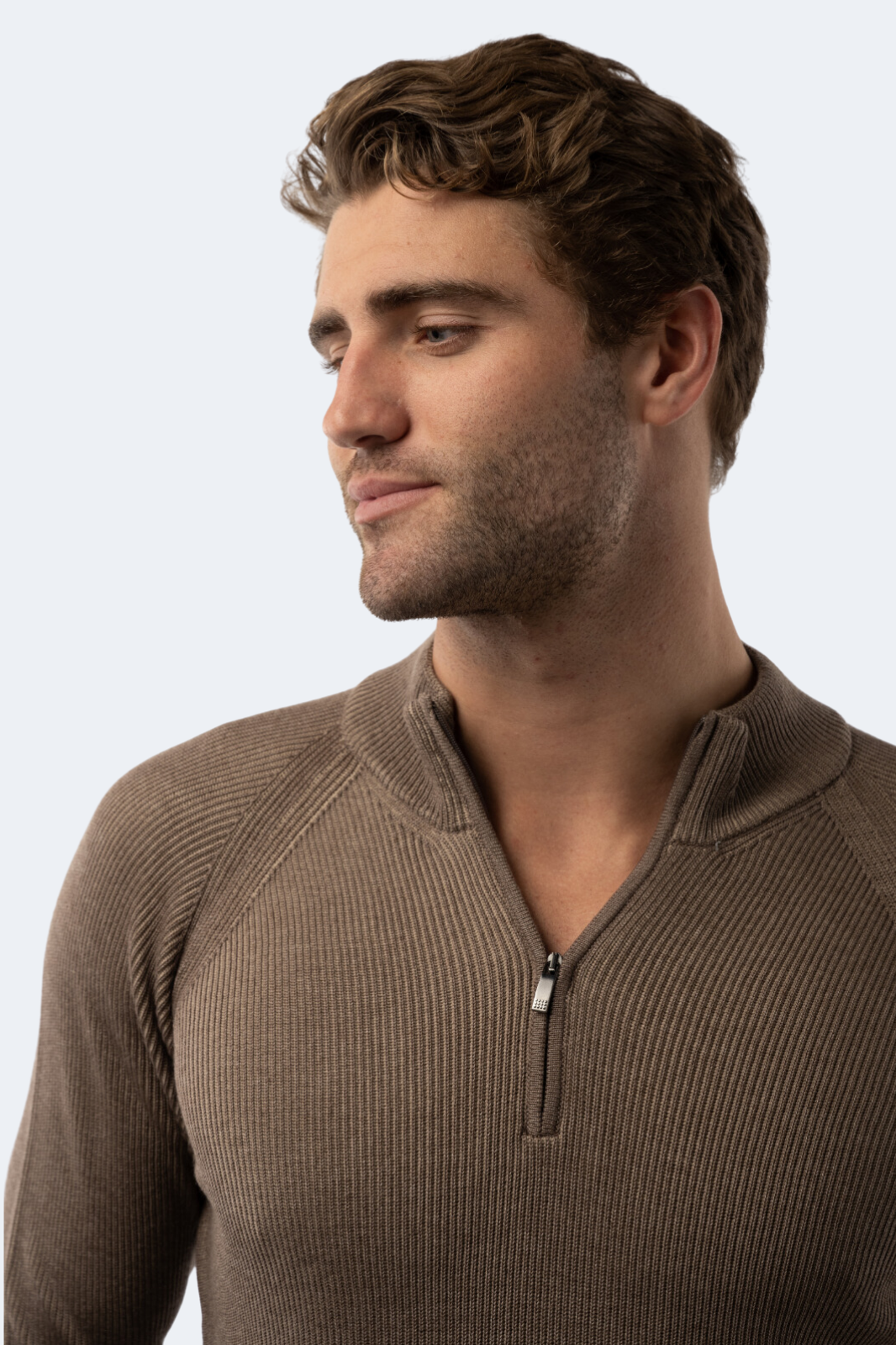 Melange Mink Quarter Zip