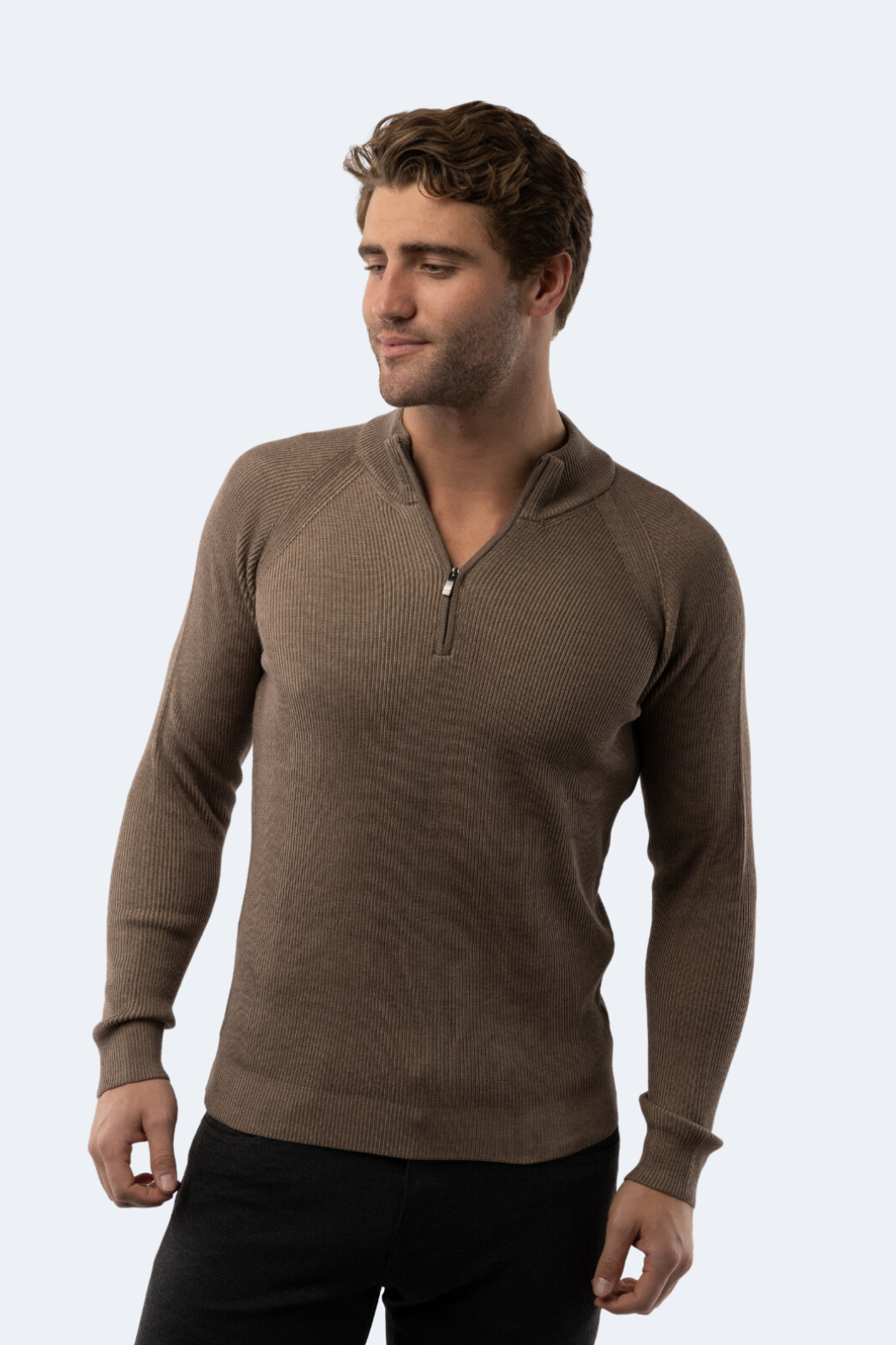 Melange Mink Quarter Zip