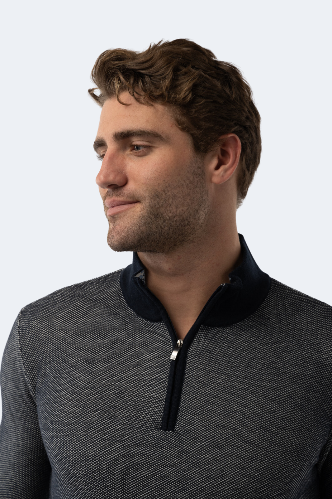 Knit Navy Quarter Zip