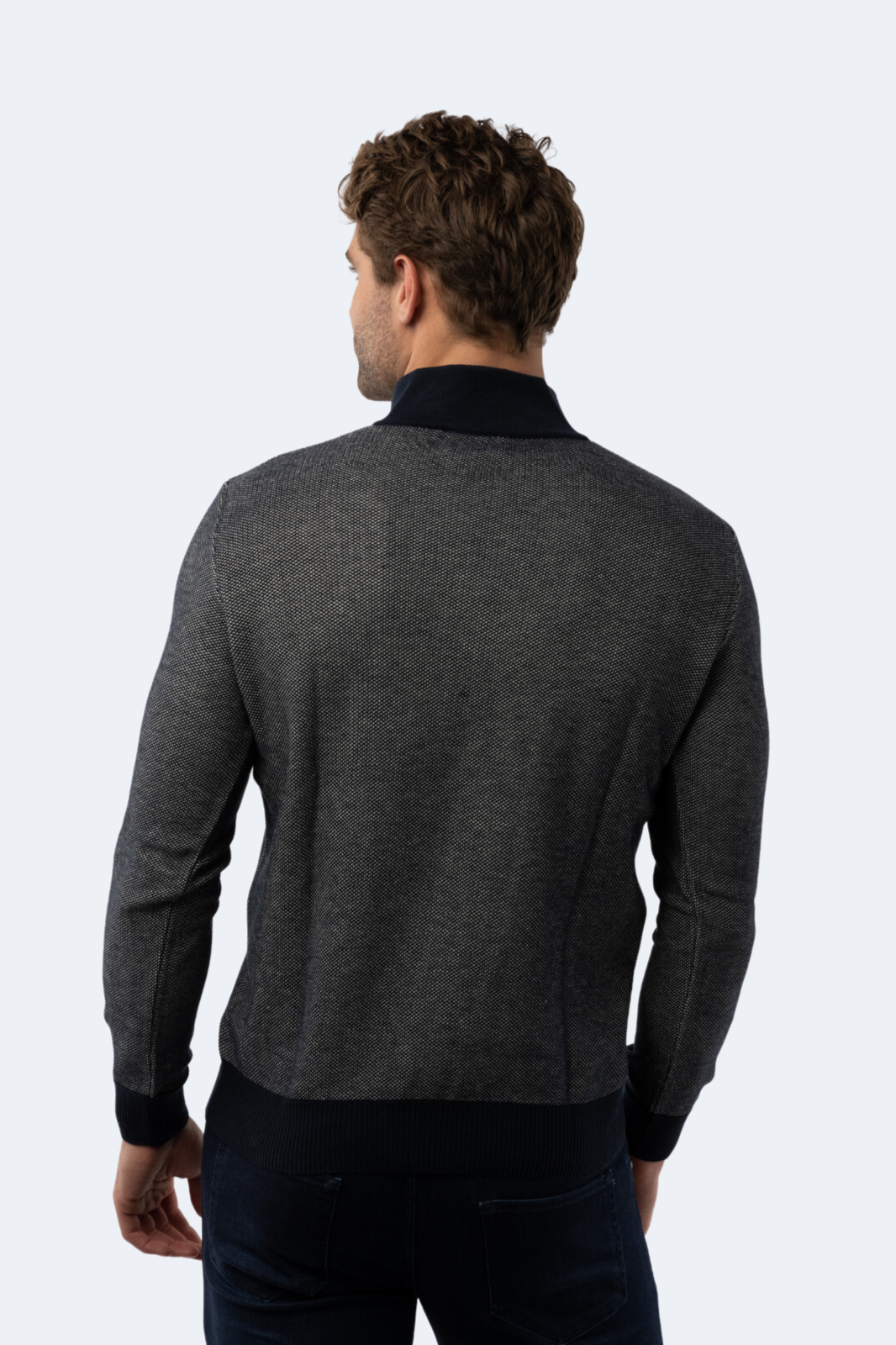 Knit Navy Quarter Zip