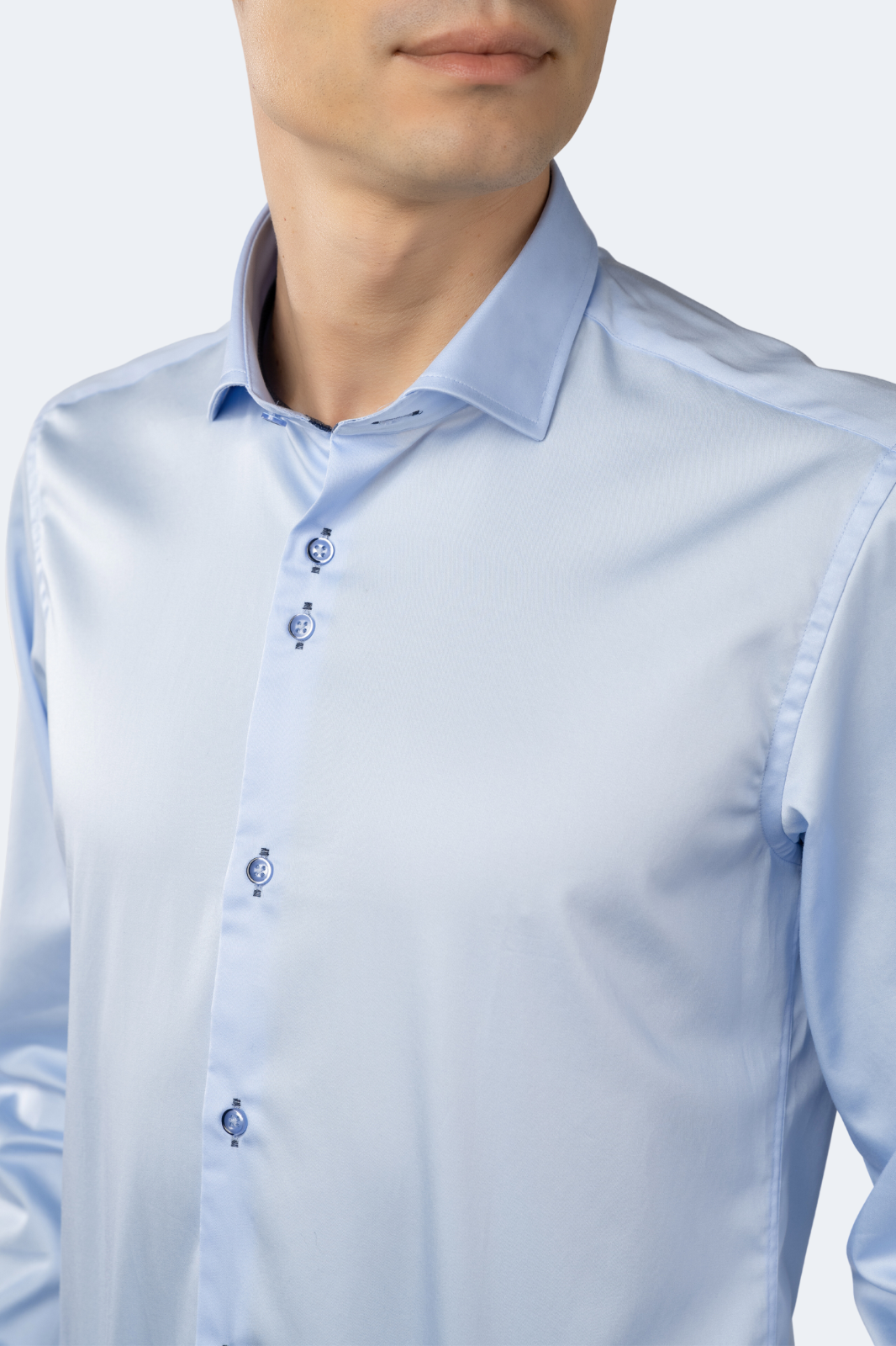 Leo Solid Baby Blue Shirt