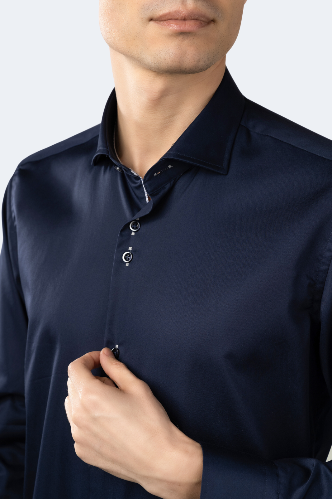 Leo Solid Navy Shirt