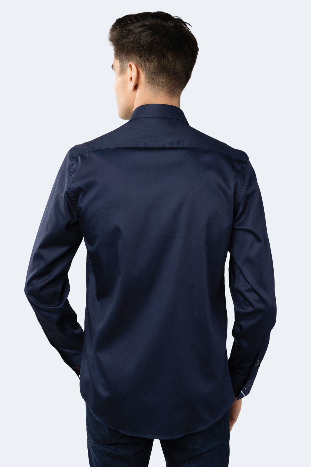 Leo Solid Navy Shirt