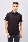 Black Short Sleeve Jersey Knit