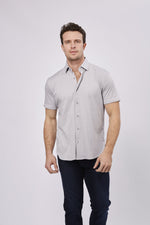 Silver Short Sleeve Jersey Knit
