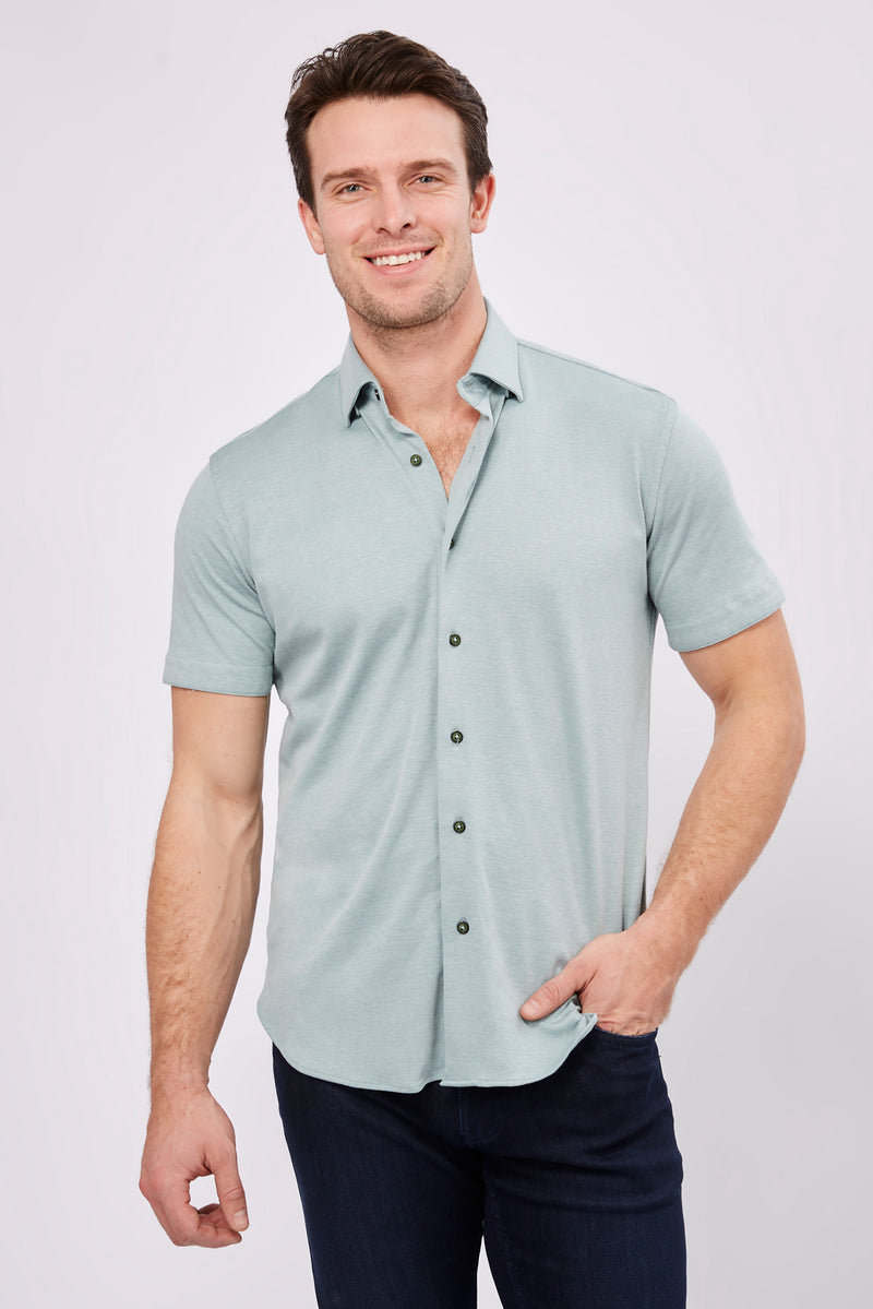 Mint Green Short Sleeve Jersey Knit