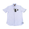 Max Colton Navy and White Waffle Check Short Sleeve Jersey Knit