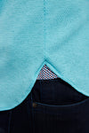 Teal Honeycomb Short Sleeve Jersey Knit