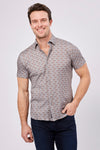 Max Colton Grey with Old Fashioned Cars Short Sleeve Jersey Knit
