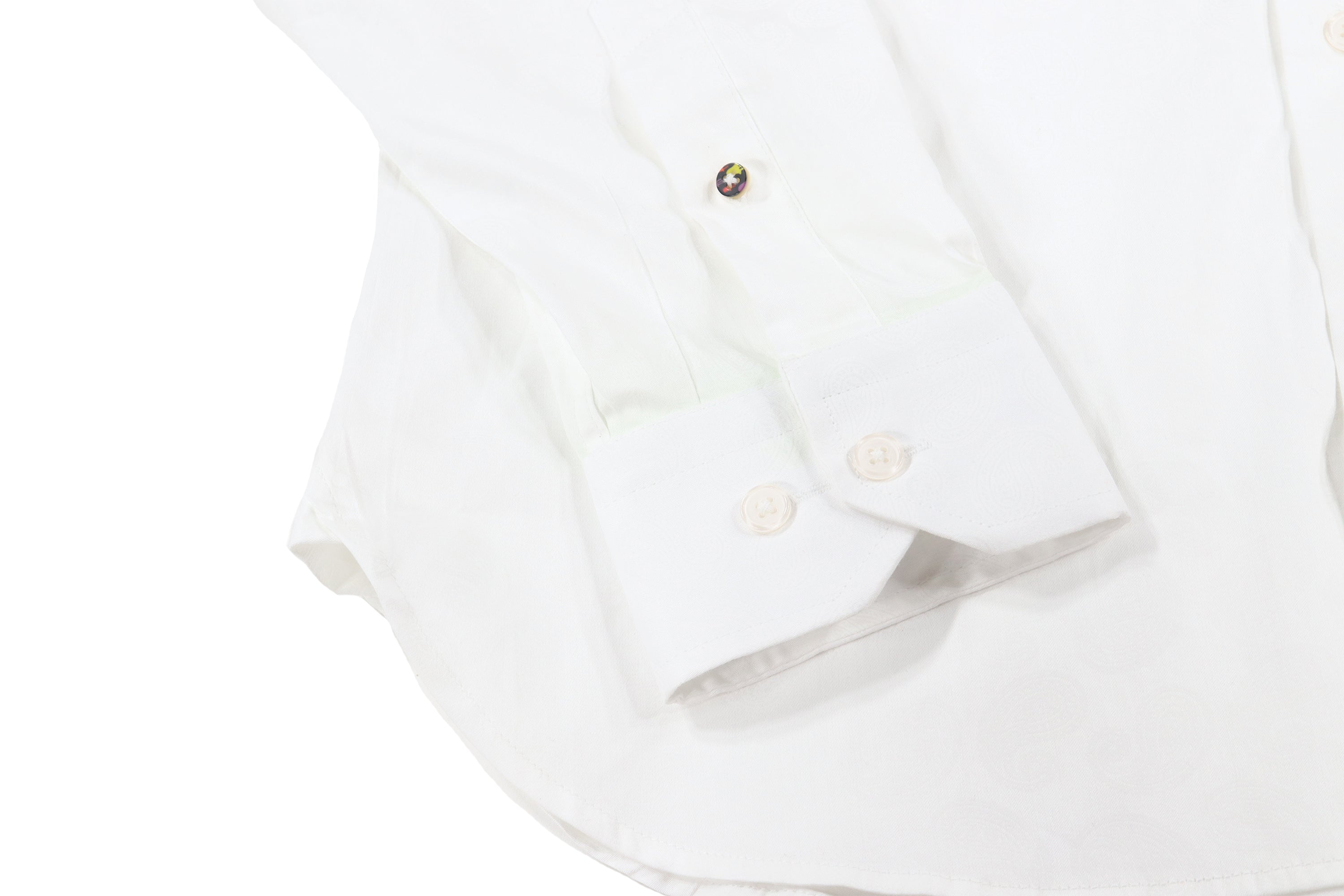 White Paisley Jacquard Shirt