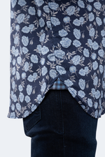 FW23 Space Blue Jacquard with Maya Blue Floral Shirt