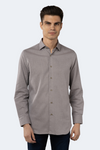 FW23 Brown and White Self Stripe Jacquard Shirt