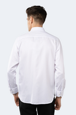 White on White Jacquard Tetris Box Shirt