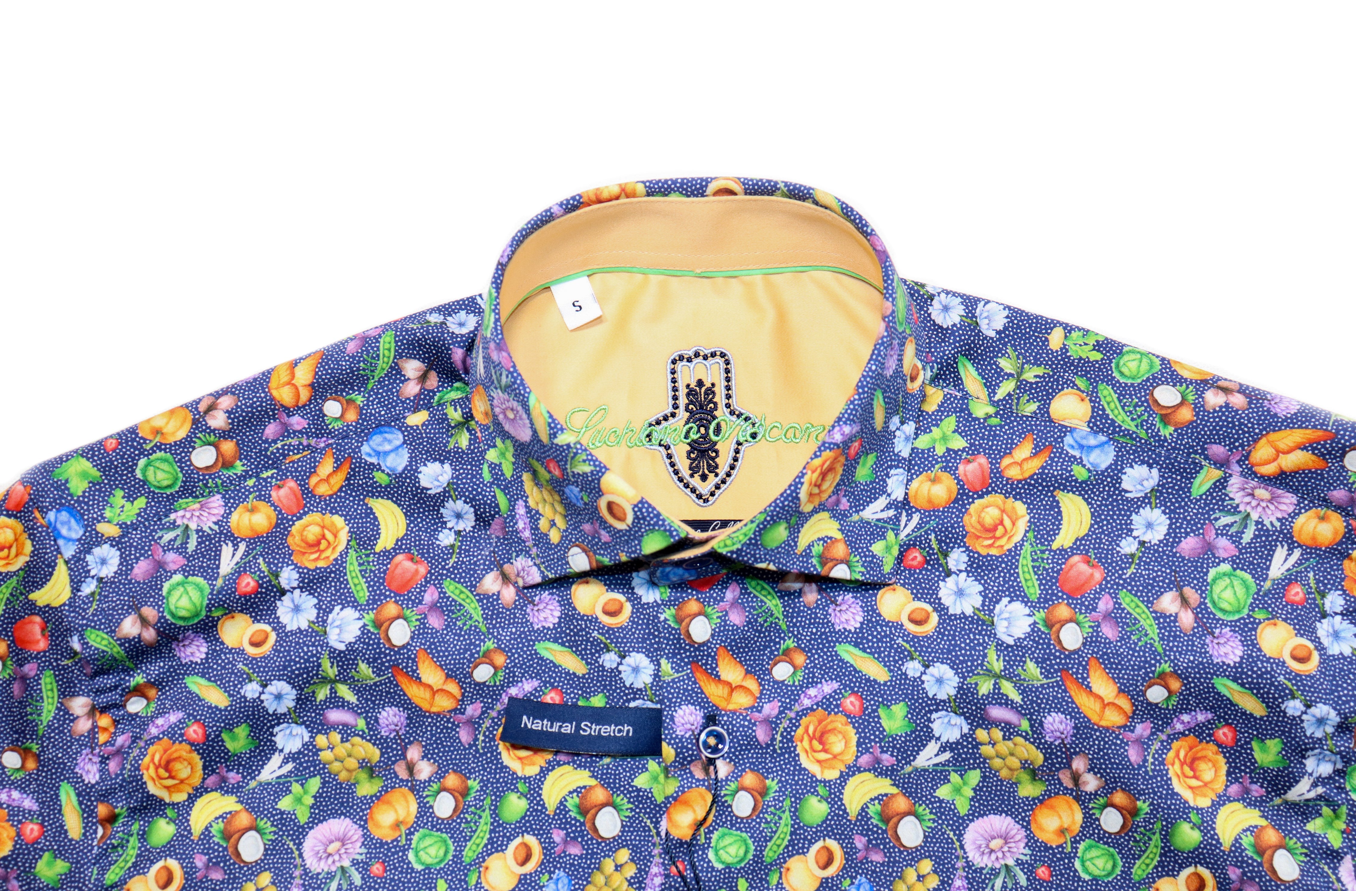 Navy with Flowers, Fruits & Veggies