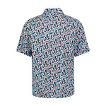 Navy Dice Print Short Sleeve Shirt