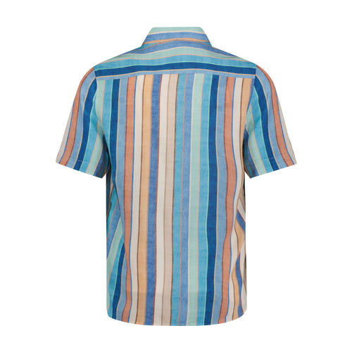 Multicolor Stripe Short Sleeve Shirt