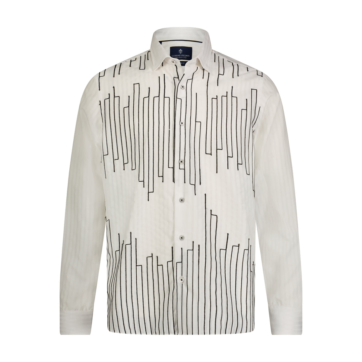 Black and White Stripe Long Sleeve Shirt