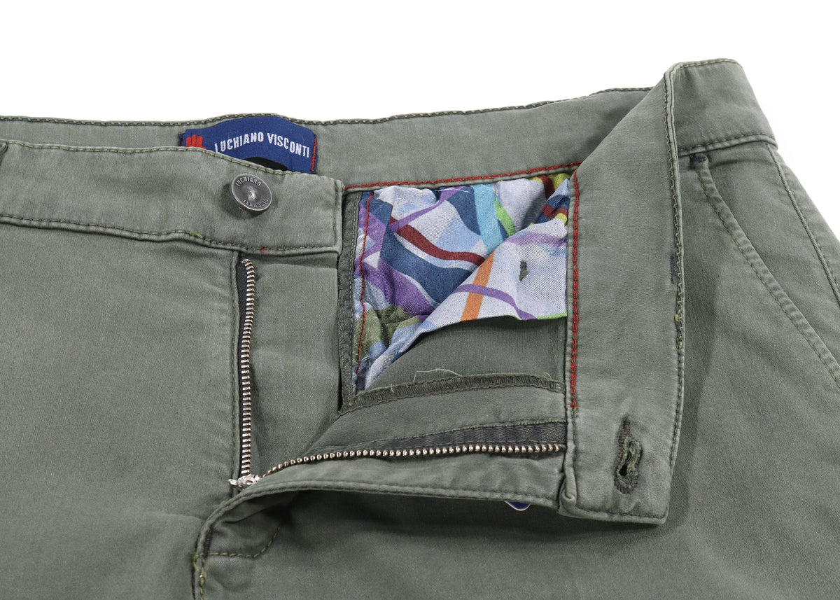 Army Green Tencel Shorts