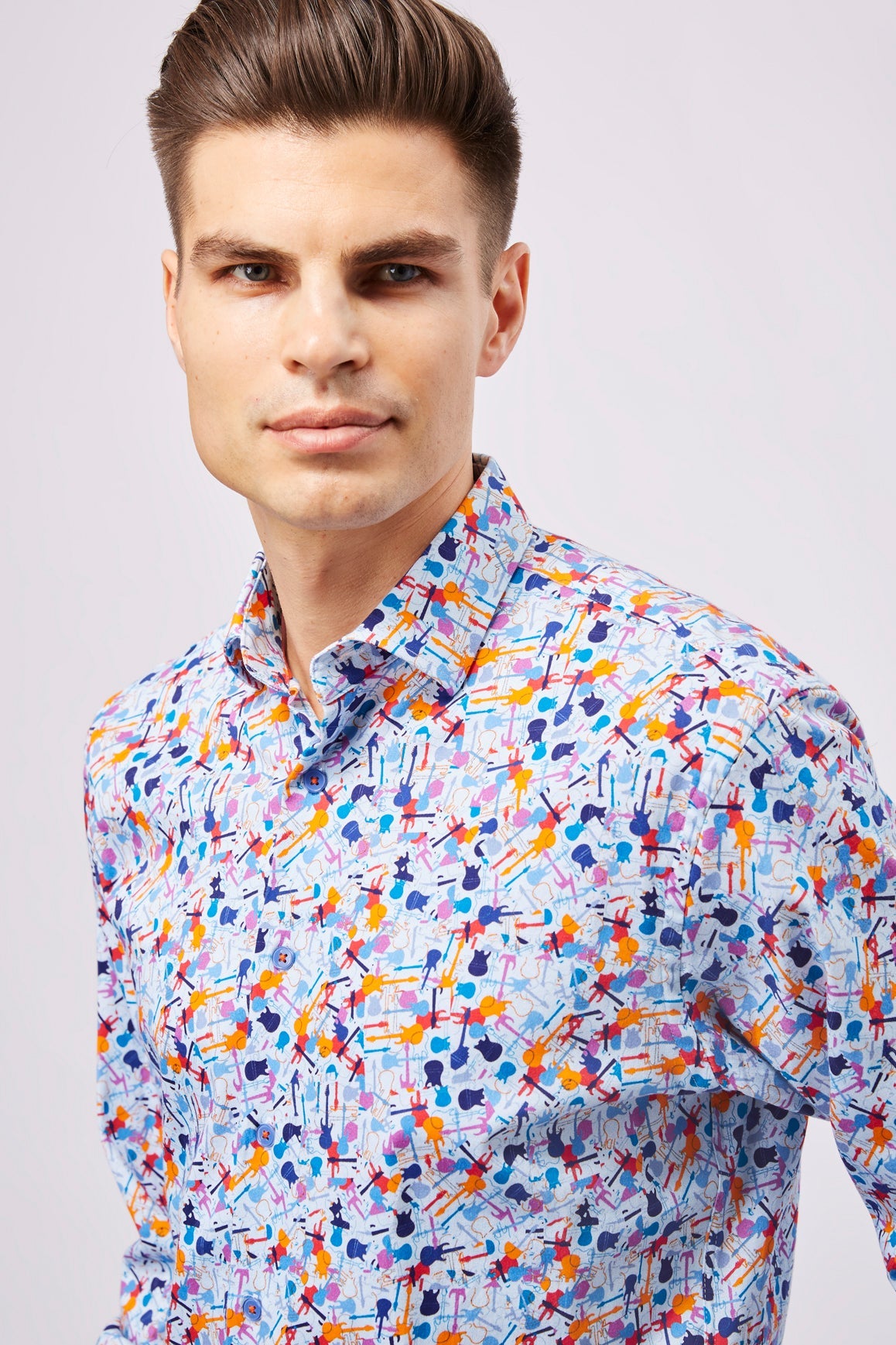 Blue with Guitars Shirt