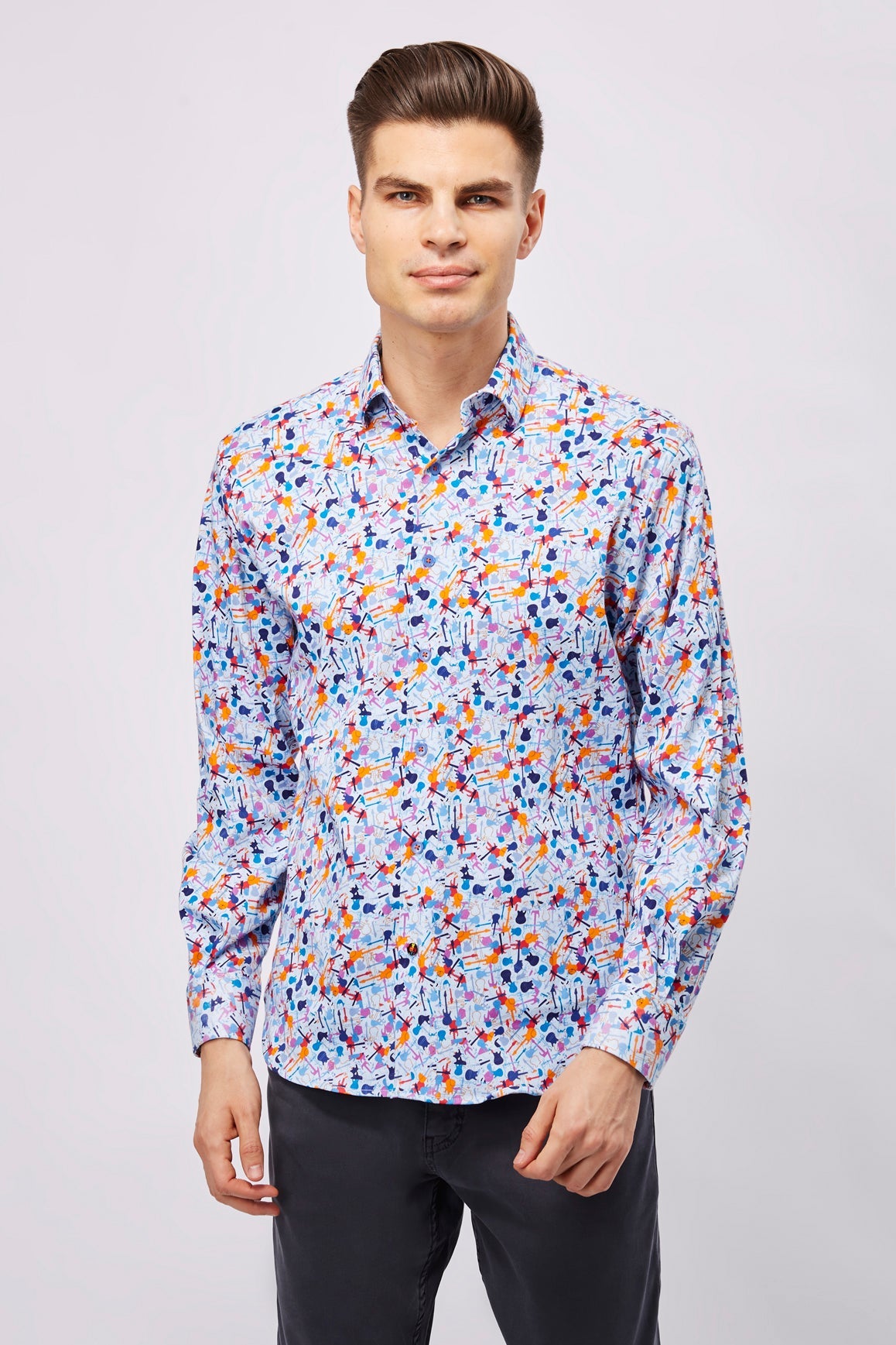 Blue with Guitars Shirt