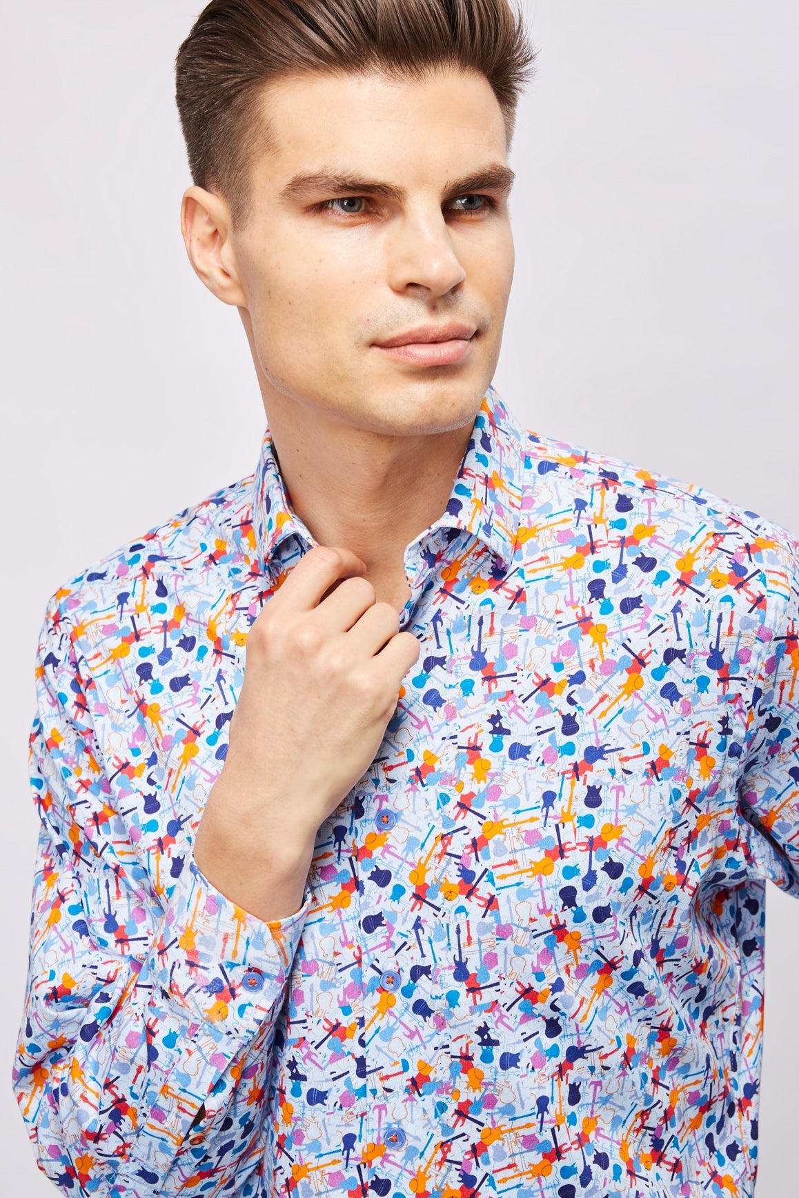 Blue with Guitars Shirt