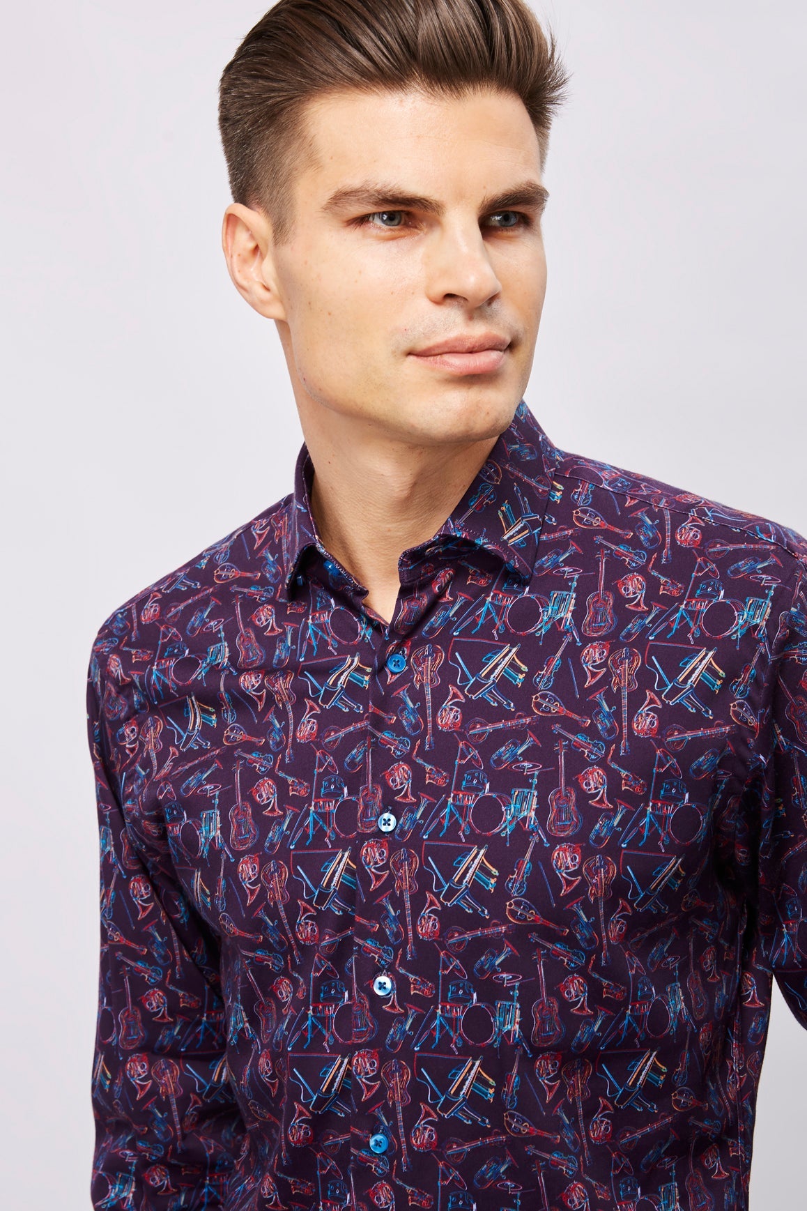 Eggplant with Instruments Shirt