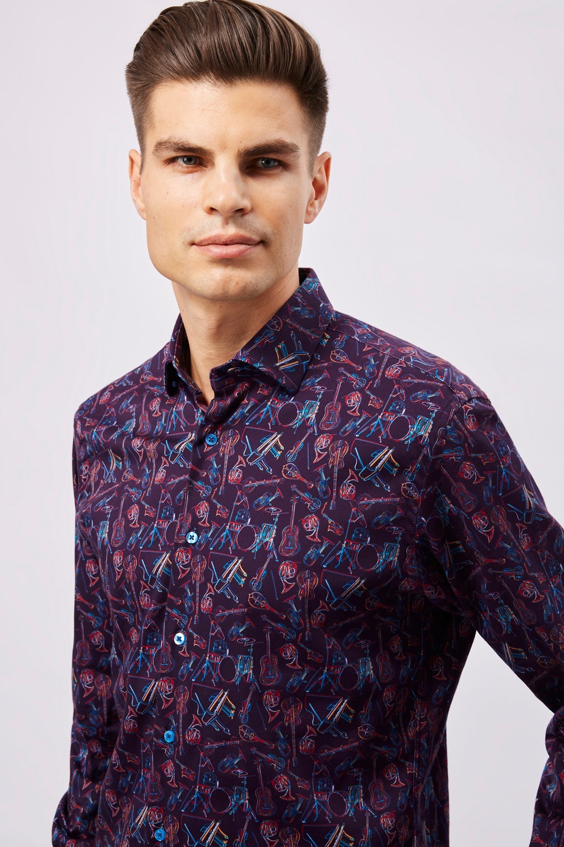 Eggplant with Instruments Shirt