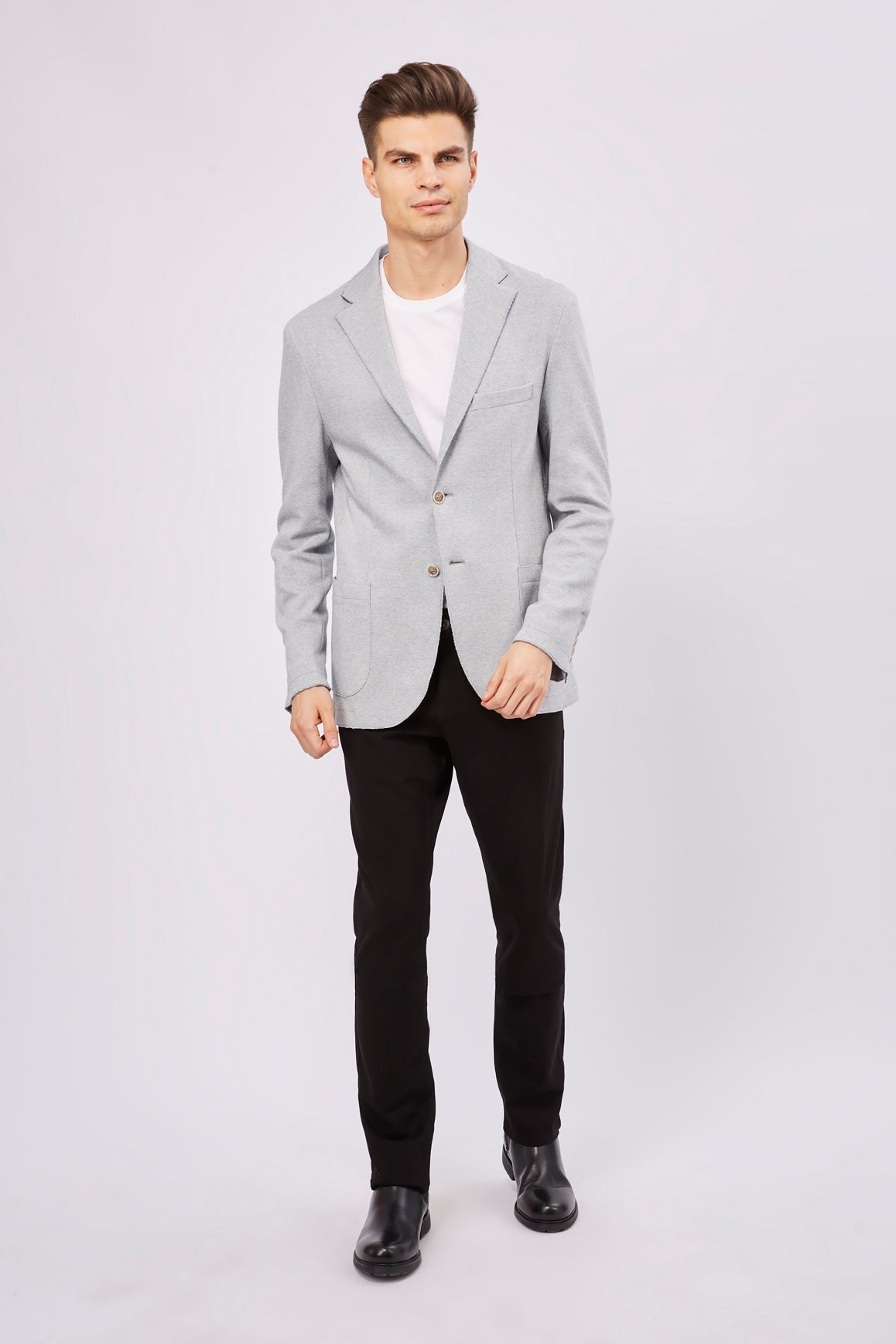 Leo Baby Blue Knit Sport Coat