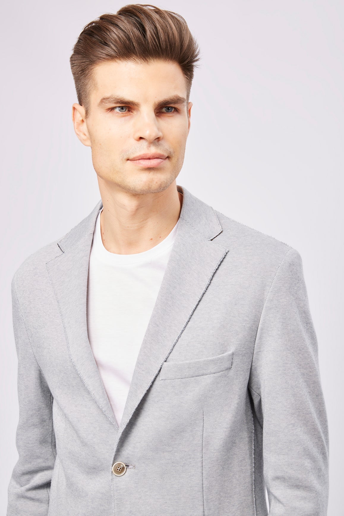 Leo Baby Blue Knit Sport Coat