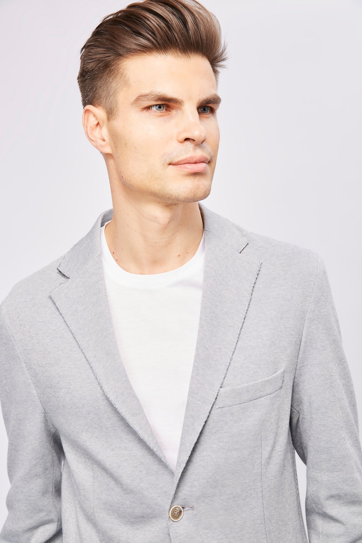 Leo Baby Blue Knit Sport Coat