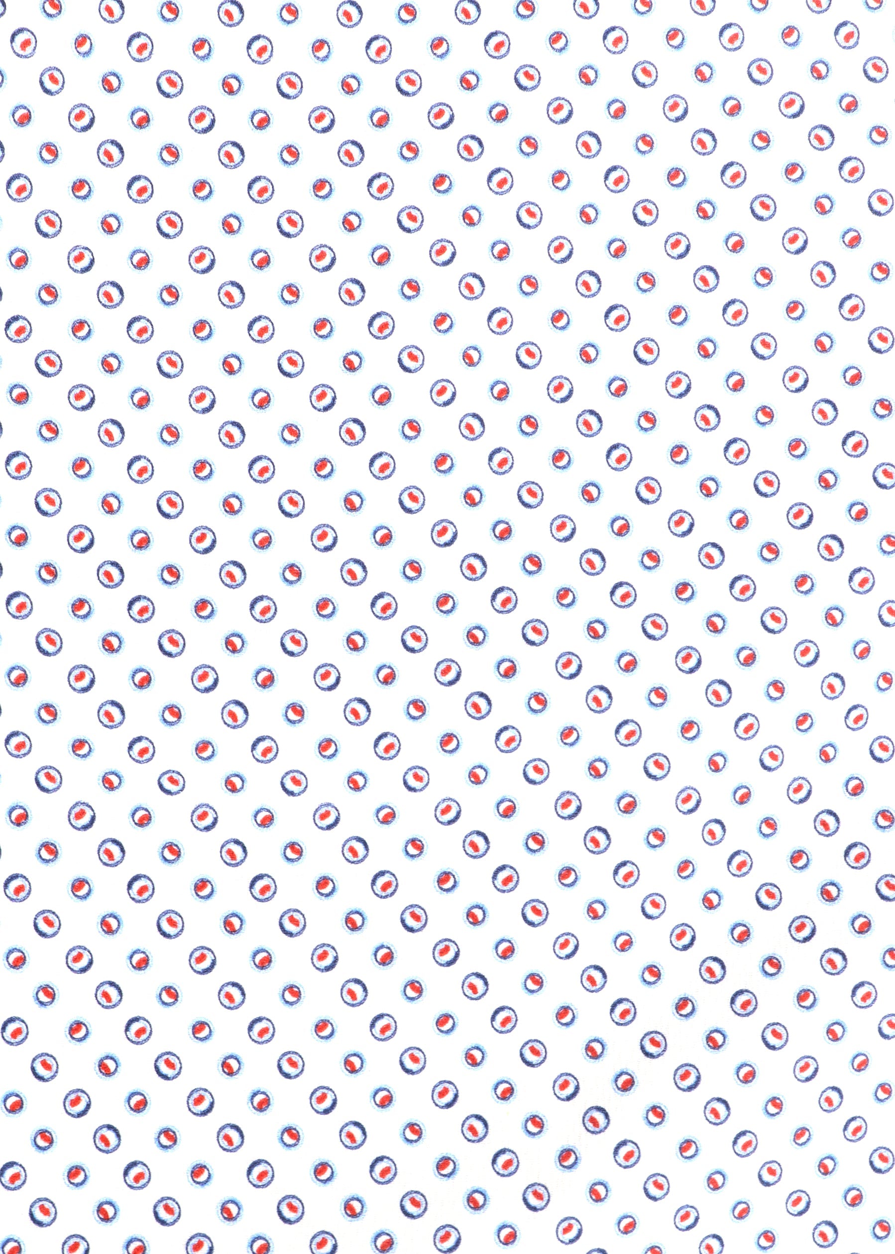 Leo Blue and Red Circle Jacquard Shirt