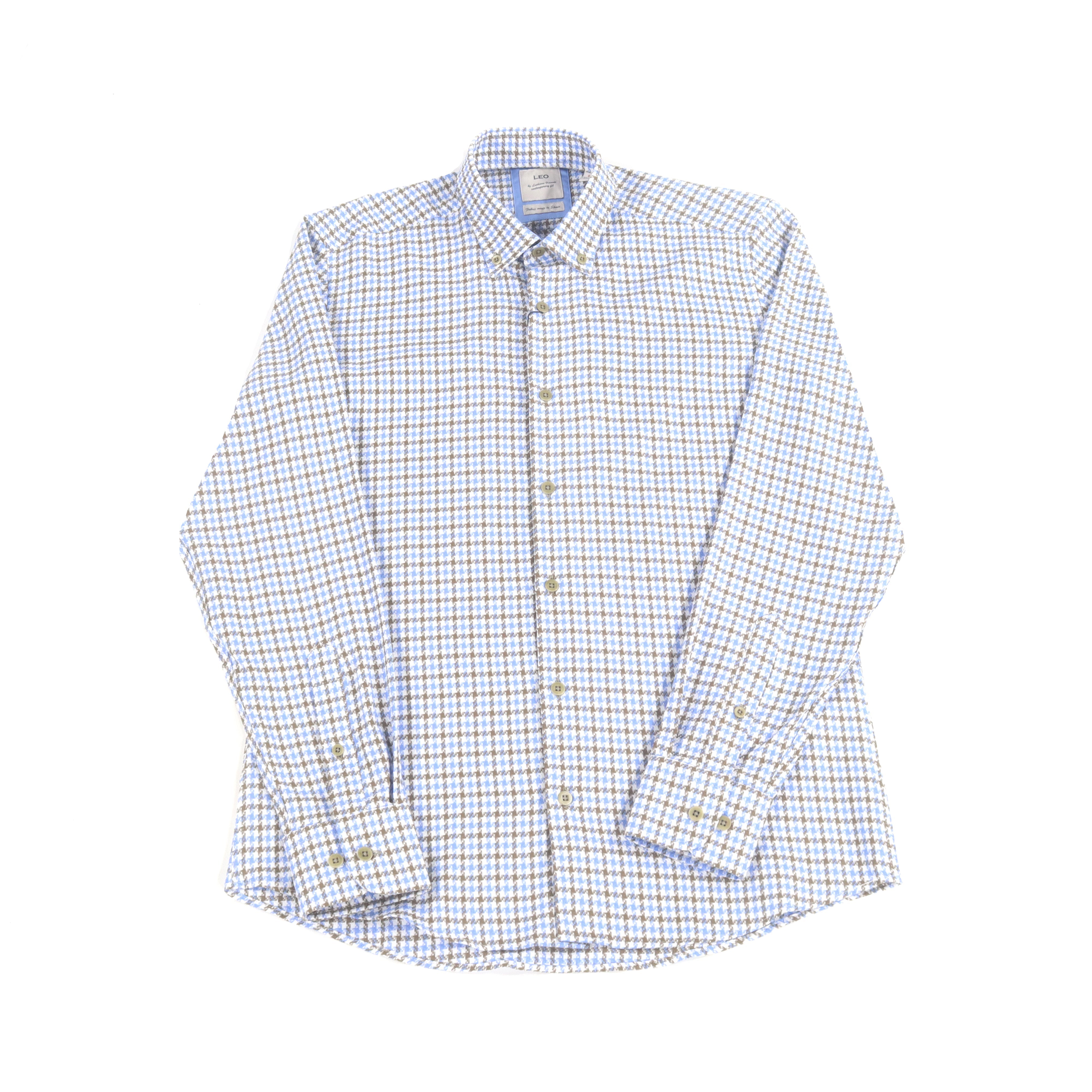 Leo Houndstooth Plaid Shirt