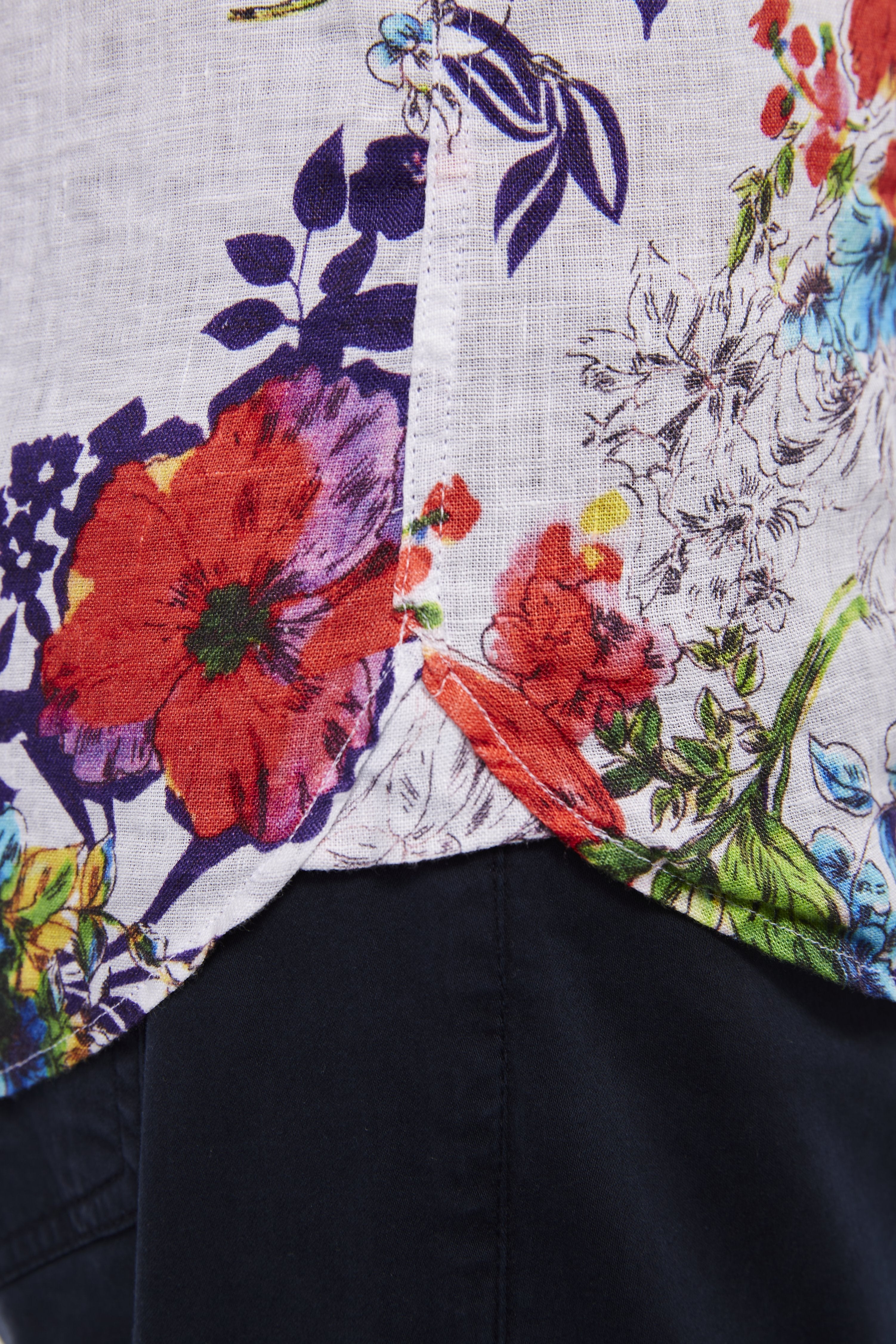 Leo White Floral Shirt