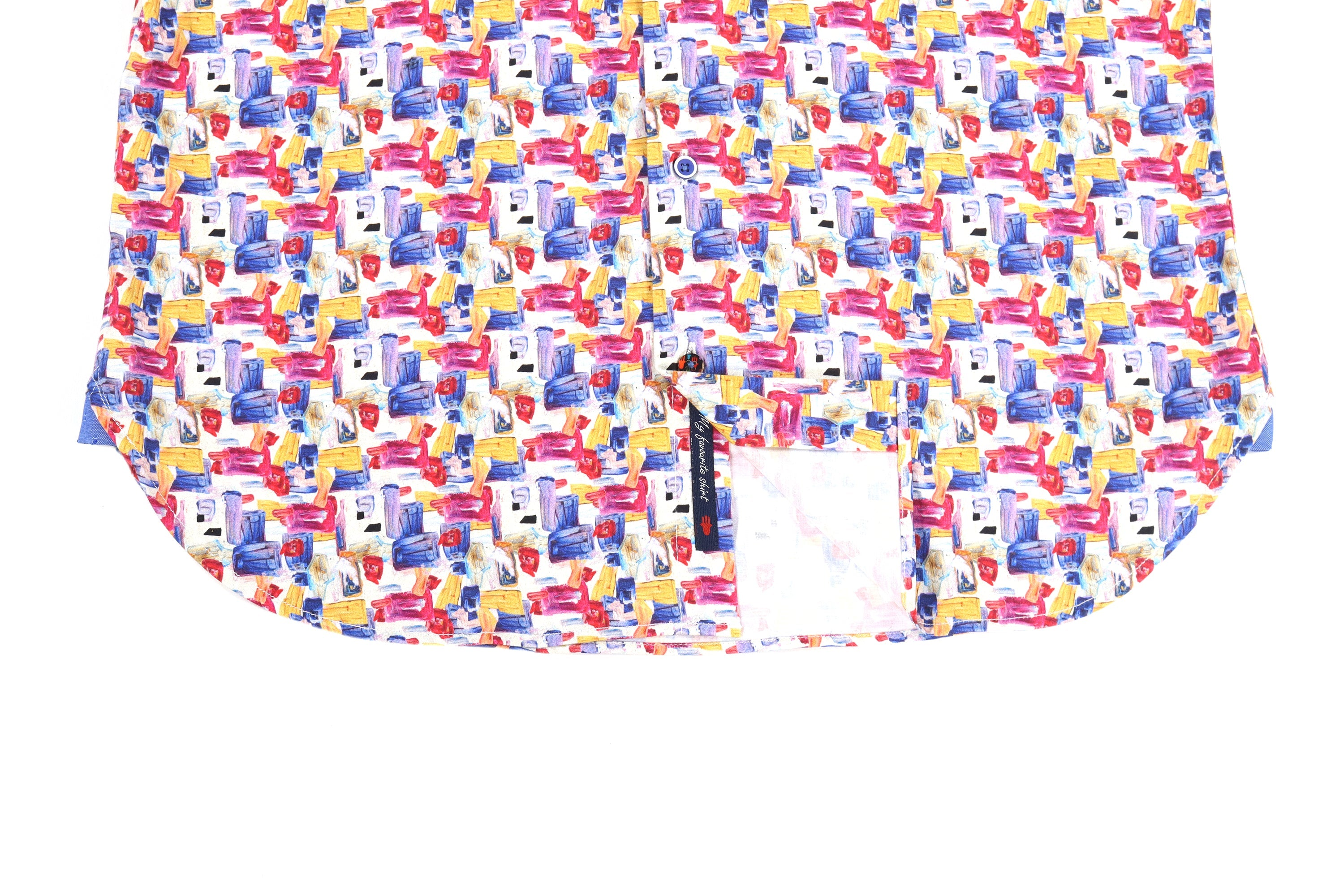 Light Blue with Rectangles Shirt