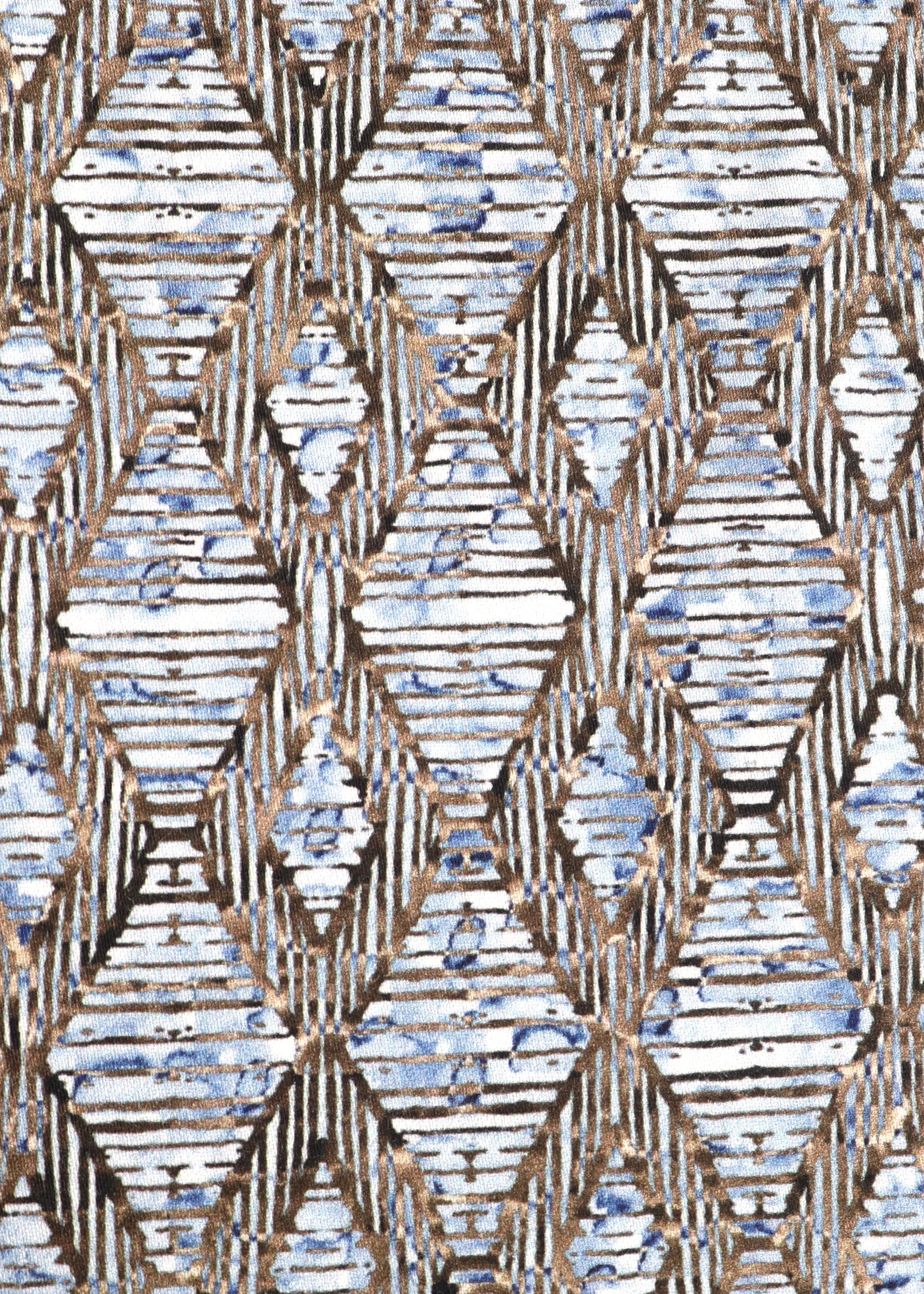 Multi Blue Diamond Stripe Shirt