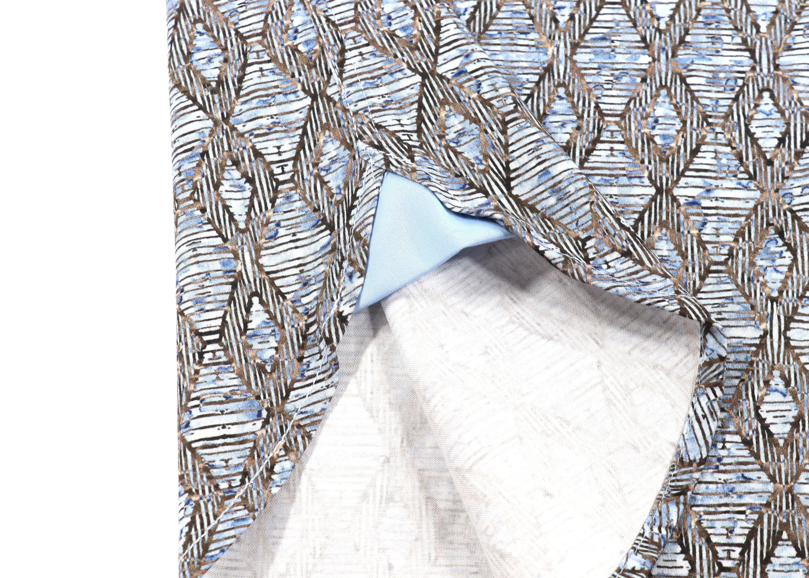 Multi Blue Diamond Stripe Shirt